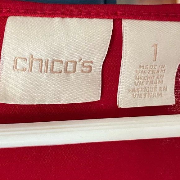 Chico’s Red Dress Size M (1) - Picture 4 of 8